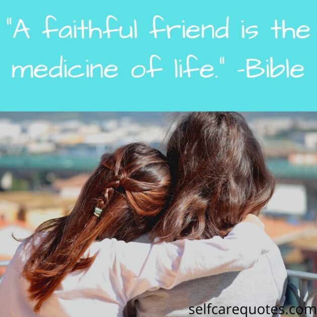 “A faithful friend is the medicine of life._ -Bible