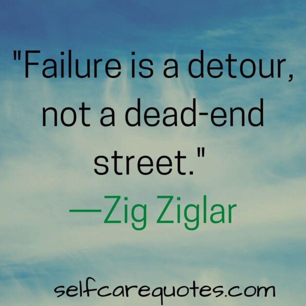 Failure is a detour, not a dead-end street. —Zig Ziglar