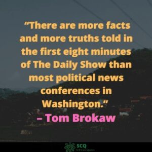 There are more facts and more truths told in the first eight minutes of The Daily Show than most political news conferences in Washington